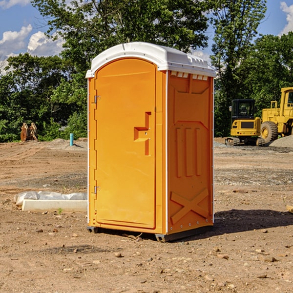 how often are the portable restrooms cleaned and serviced during a rental period in Bakersfield